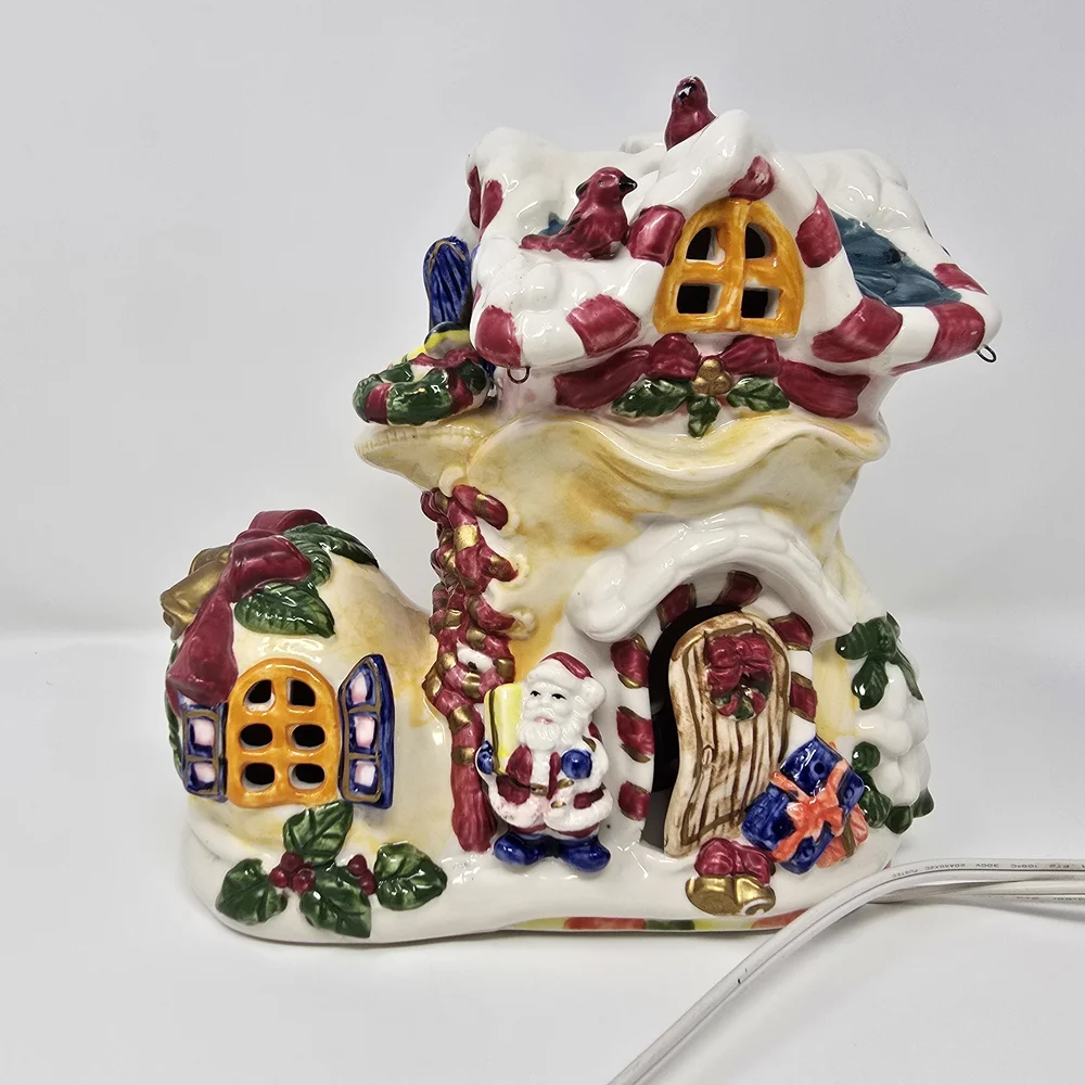 Vintage Christmas Village Shoe Ceramic Light-Up